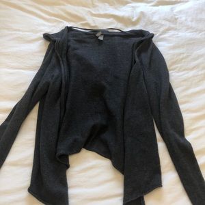 H&M cozy grey cardigan with a hood - L